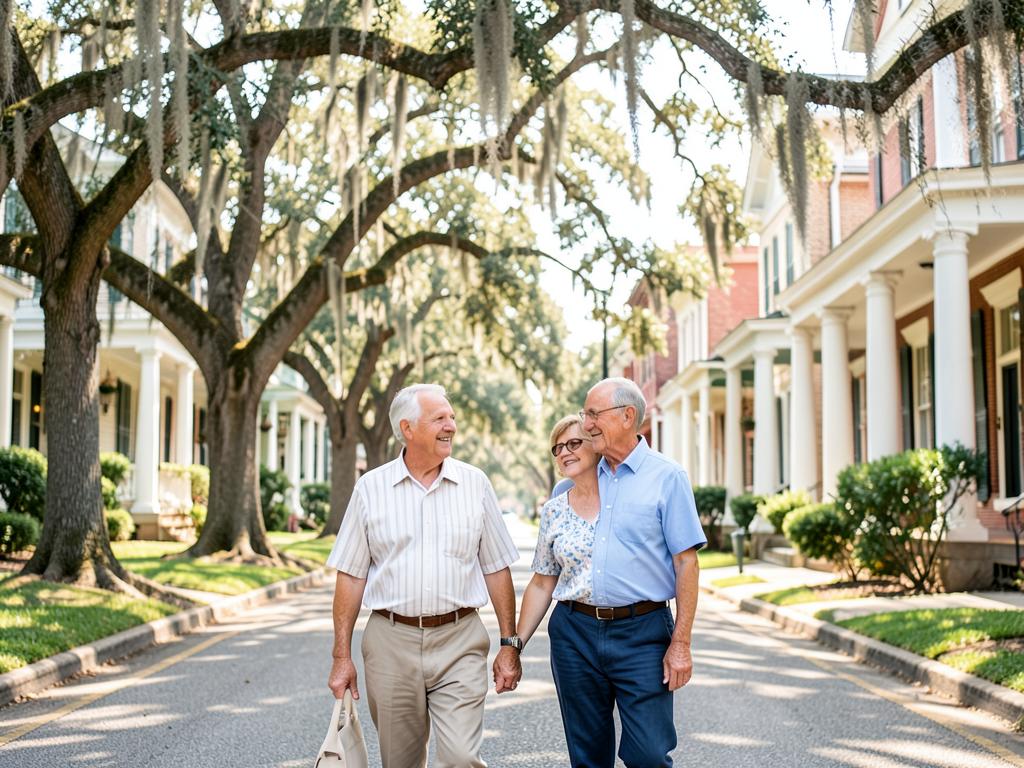 Happy retirees enjoying life in Georgia