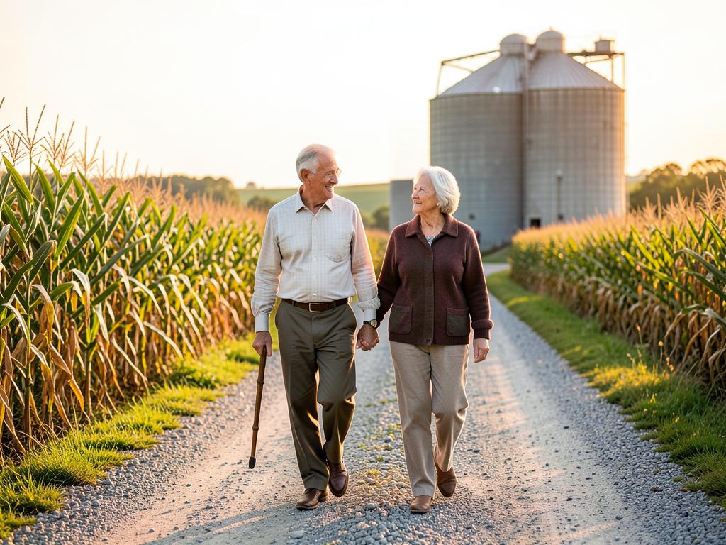 Happy retirees enjoying life in Iowa