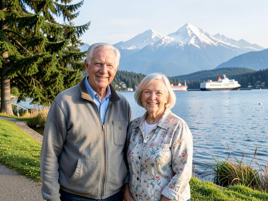 Happy retirees enjoying life in Washington