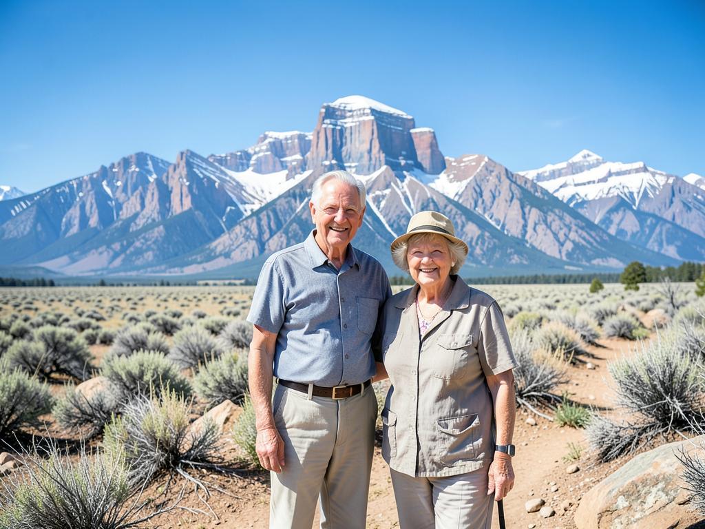 Happy retirees enjoying life in Wyoming